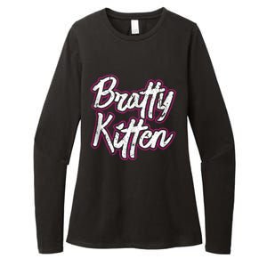 Bratty Kitten Sexy Fetish Submissive Slave Bdsm Kink Womens CVC Long Sleeve Shirt