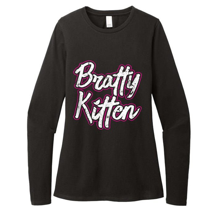 Bratty Kitten Sexy Fetish Submissive Slave Bdsm Kink Womens CVC Long Sleeve Shirt