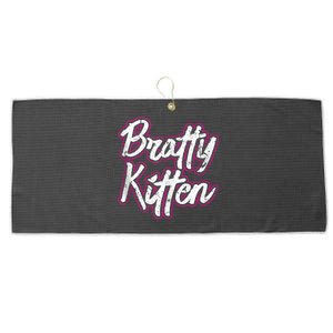 Bratty Kitten Sexy Fetish Submissive Slave Bdsm Kink Large Microfiber Waffle Golf Towel