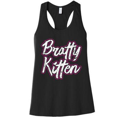 Bratty Kitten Sexy Fetish Submissive Slave Bdsm Kink Women's Racerback Tank