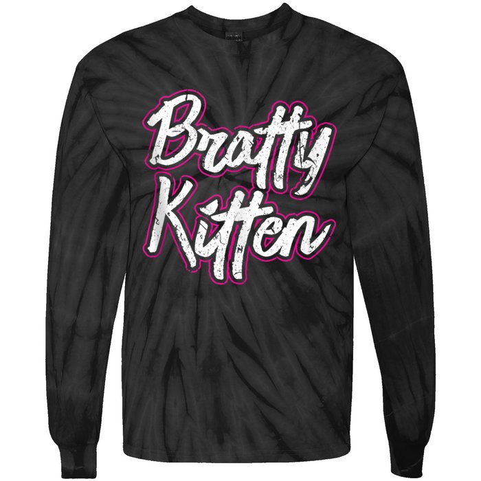 Bratty Kitten Sexy Fetish Submissive Slave Bdsm Kink Tie-Dye Long Sleeve Shirt