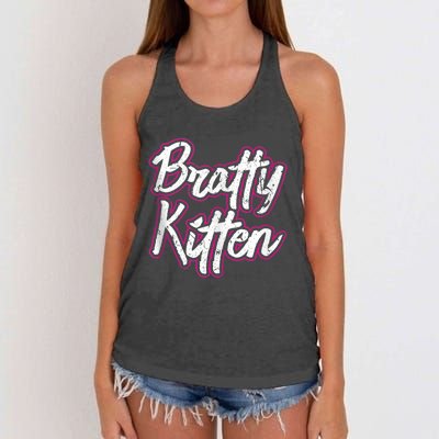 Bratty Kitten Sexy Fetish Submissive Slave Bdsm Kink Women's Knotted Racerback Tank