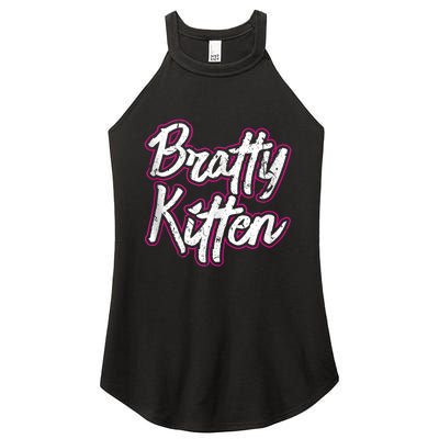 Bratty Kitten Sexy Fetish Submissive Slave Bdsm Kink Women's Perfect Tri Rocker Tank