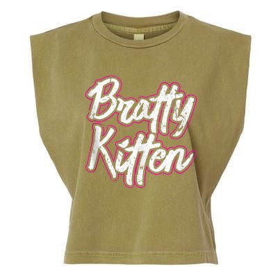 Bratty Kitten Sexy Fetish Submissive Slave Bdsm Kink Garment-Dyed Women's Muscle Tee