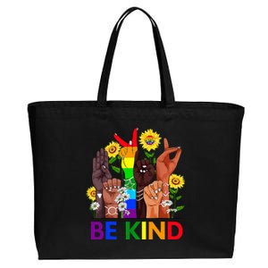 Be Kind Sign Language Kindness We Wear Orange For Unity Day Cotton Canvas Jumbo Tote