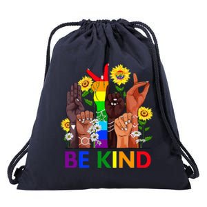 Be Kind Sign Language Kindness We Wear Orange For Unity Day Drawstring Bag