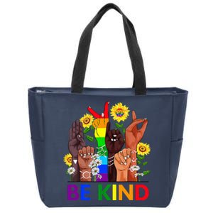 Be Kind Sign Language Kindness We Wear Orange For Unity Day Zip Tote Bag