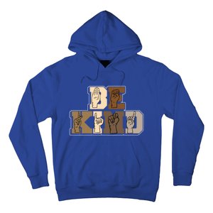 Be Kind Sign Language Hand Talking Teachers Interpreter Asl Gift Hoodie