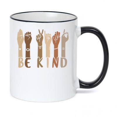 Be Kind Sign Language Hand Talking Teachers Interpreter Asl Cool Gift 11oz Black Color Changing Mug