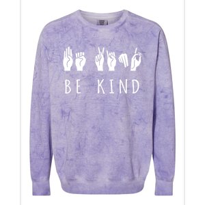 Be Kind Sign Language Gift Asl Gift Colorblast Crewneck Sweatshirt