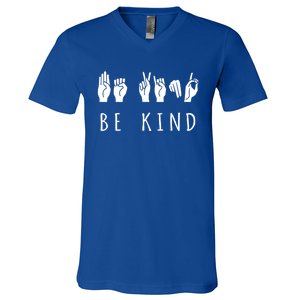 Be Kind Sign Language Gift Asl Gift V-Neck T-Shirt