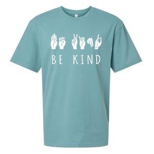 Be Kind Sign Language Gift Asl Gift Sueded Cloud Jersey T-Shirt