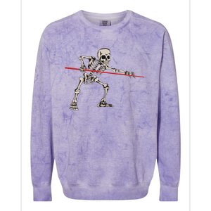 Billiard Kö Skeleton Halloween Fan Costume Snooker Outfit Gift Colorblast Crewneck Sweatshirt