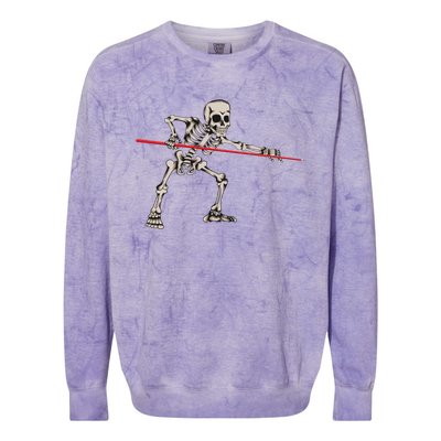 Billiard Kö Skeleton Halloween Fan Costume Snooker Outfit Gift Colorblast Crewneck Sweatshirt