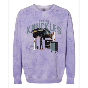 Bustin Knuckles Skeleton Auto Mechanic Colorblast Crewneck Sweatshirt