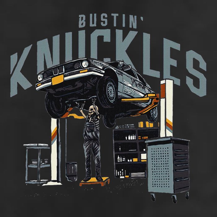Bustin Knuckles Skeleton Auto Mechanic 15oz Campfire Ceramic Mug