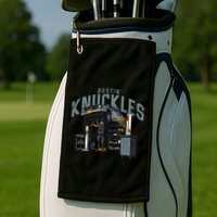 Bustin Knuckles Skeleton Auto Mechanic Golf Towel