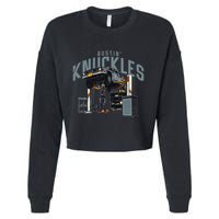 Bustin Knuckles Skeleton Auto Mechanic Cropped Pullover Crew