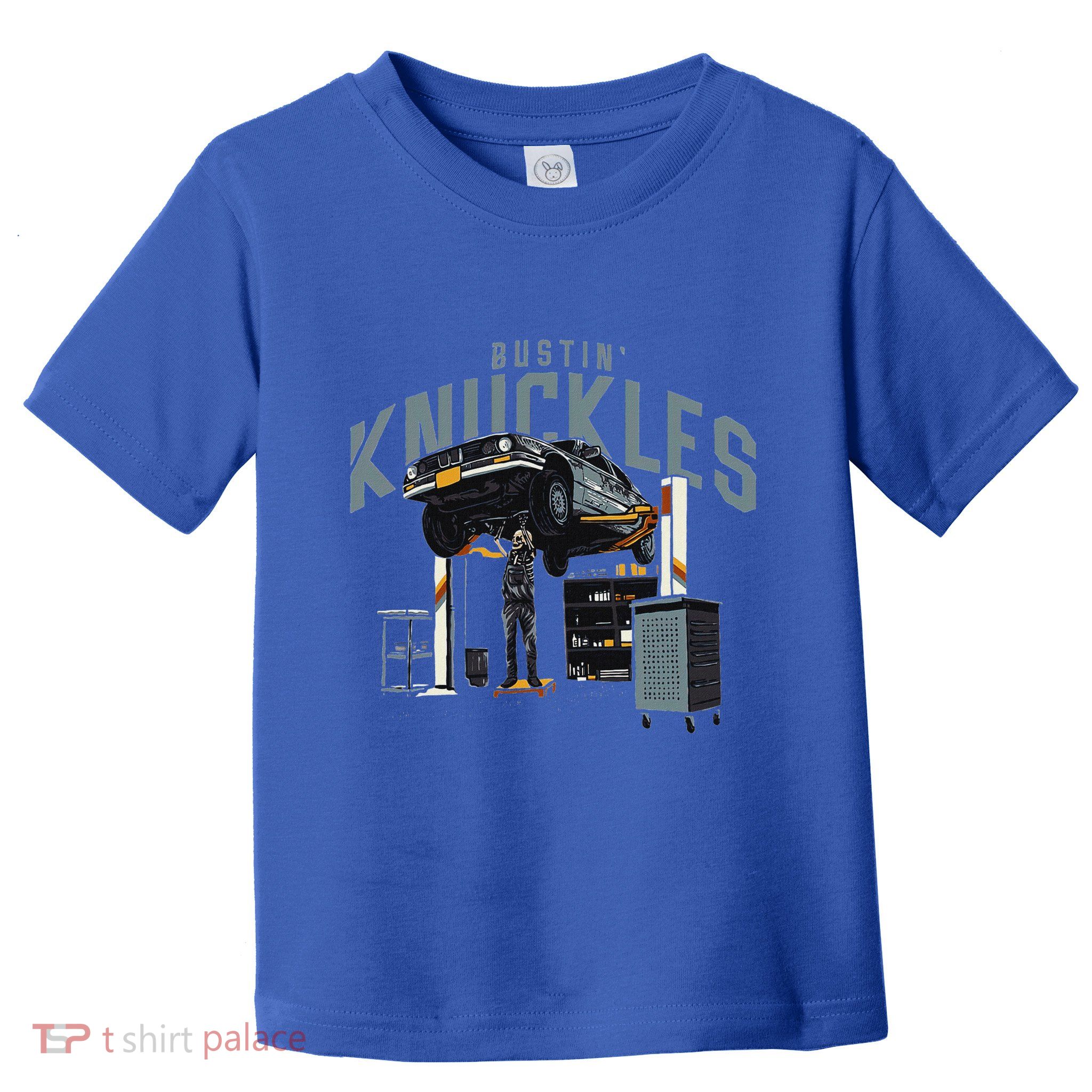 Bustin Knuckles Skeleton Auto Mechanic Toddler T-Shirt