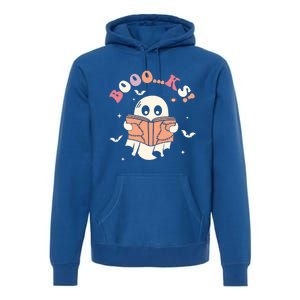 Booo Ks Spooky Season Ghost Halloween Trick Or Treat Retro Gift Premium Hoodie