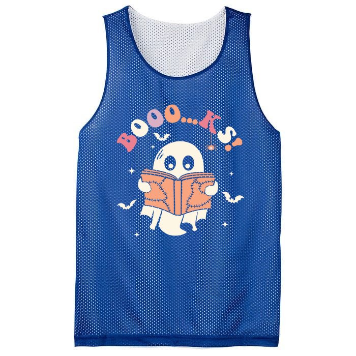 Booo Ks Spooky Season Ghost Halloween Trick Or Treat Retro Gift Mesh Reversible Basketball Jersey Tank