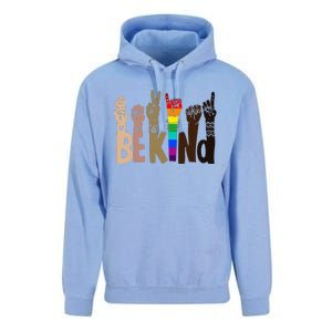 Be Kind Sign Language LGBT Anti-Racism Kindness Raise Hand Unisex Surf Hoodie