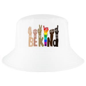 Be Kind Sign Language LGBT Anti-Racism Kindness Raise Hand Cool Comfort Performance Bucket Hat