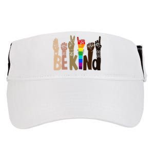 Be Kind Sign Language LGBT Anti-Racism Kindness Raise Hand Adult Drive Performance Visor