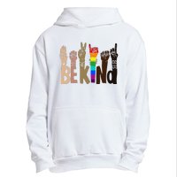 Be Kind Sign Language LGBT Anti-Racism Kindness Raise Hand Urban Pullover Hoodie