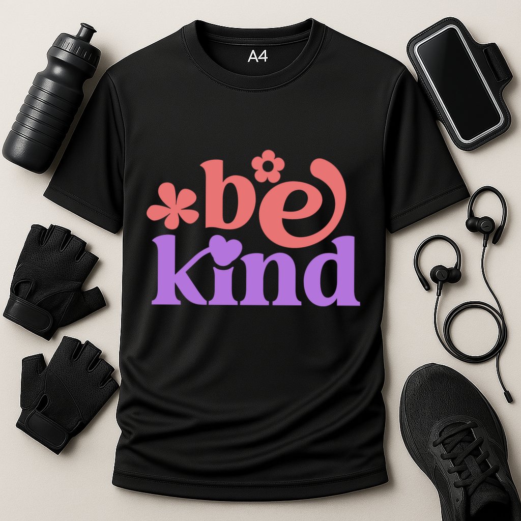 Be Kins Spring Floral Cooling Performance Crew T-Shirt