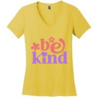 Be Kins Spring Floral Women's V-Neck T-Shirt