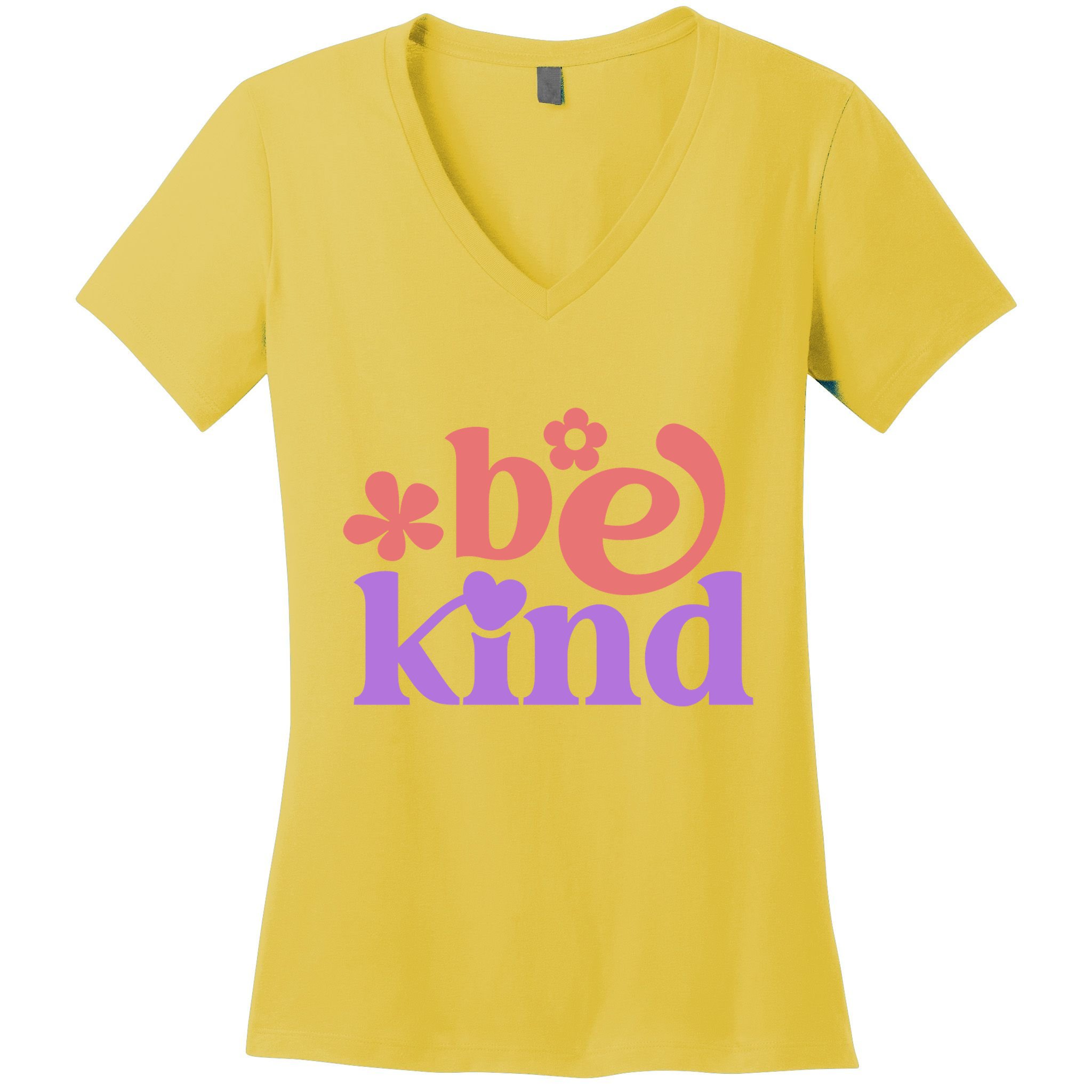 Be Kins Spring Floral Women's V-Neck T-Shirt