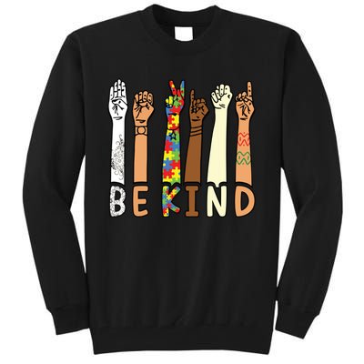 Be Kind Sign Language Hand Talking Teachers Interpreter ASL Tall Sweatshirt