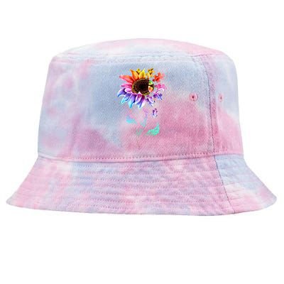 Be Kind Sunflower Autism Awareness Be Kind Autism Gift Tie-Dyed Bucket Hat