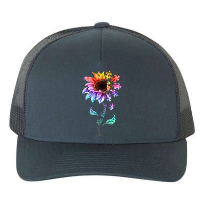 Be Kind Sunflower Autism Awareness Be Kind Autism Gift Yupoong Adult 5-Panel Trucker Hat