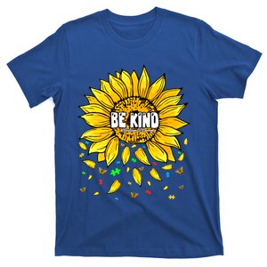 Be Kind Sunflower MotherS Day Autism Mommy Mom Mama Gift T-Shirt