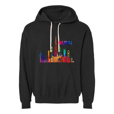 Burj Khalifa Skyscraper Royalty Dubai Uae Garment-Dyed Fleece Hoodie