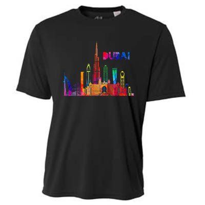 Burj Khalifa Skyscraper Royalty Dubai Uae Cooling Performance Crew T-Shirt