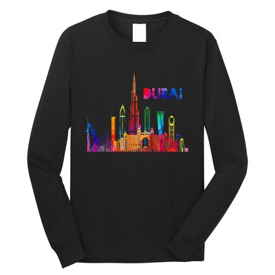 Burj Khalifa Skyscraper Royalty Dubai Uae Long Sleeve Shirt