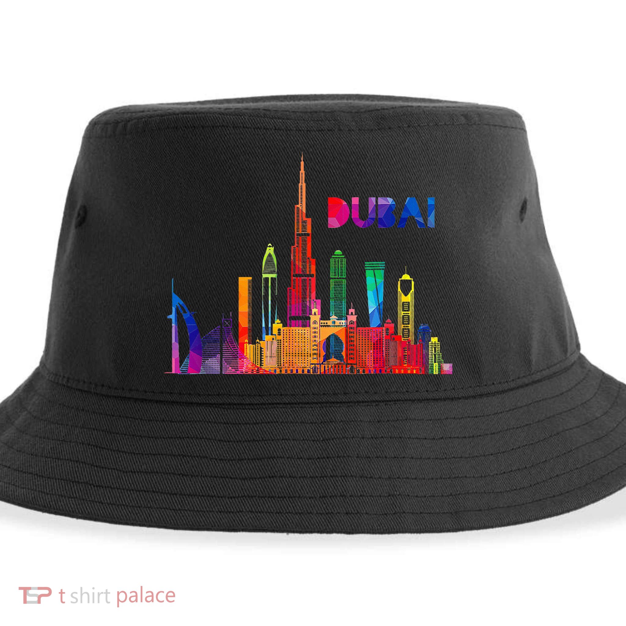 Burj Khalifa Skyscraper Royalty Dubai Uae Sustainable Bucket Hat