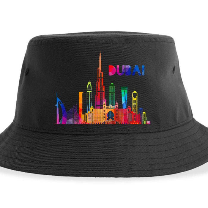 Burj Khalifa Skyscraper Royalty Dubai Uae Sustainable Bucket Hat