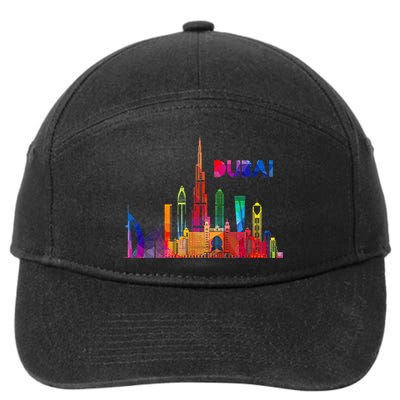 Burj Khalifa Skyscraper Royalty Dubai Uae 7-Panel Snapback Hat
