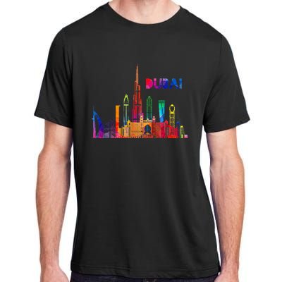 Burj Khalifa Skyscraper Royalty Dubai Uae Adult ChromaSoft Performance T-Shirt