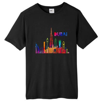 Burj Khalifa Skyscraper Royalty Dubai Uae Tall Fusion ChromaSoft Performance T-Shirt