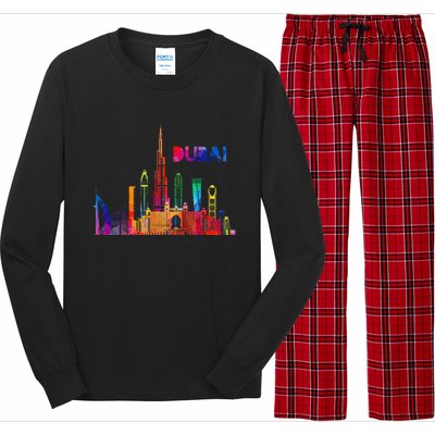 Burj Khalifa Skyscraper Royalty Dubai Uae Long Sleeve Pajama Set