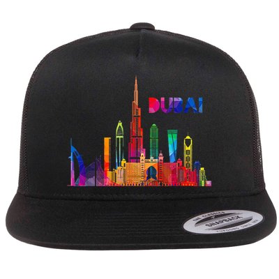 Burj Khalifa Skyscraper Royalty Dubai Uae Flatbill Hat