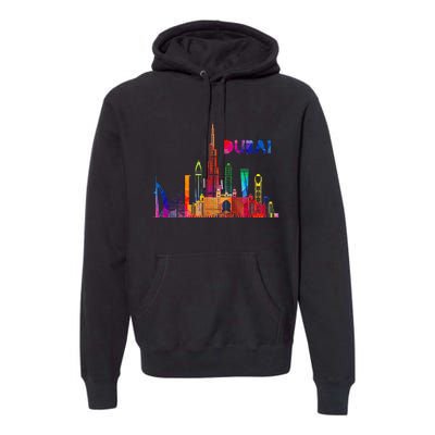 Burj Khalifa Skyscraper Royalty Dubai Uae Premium Hoodie