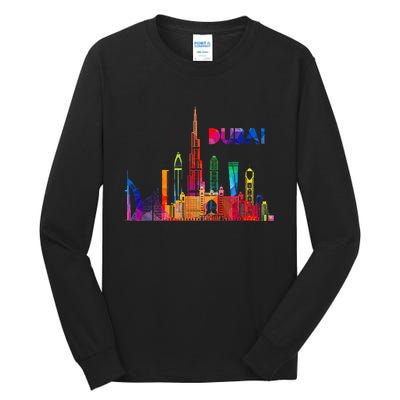 Burj Khalifa Skyscraper Royalty Dubai Uae Tall Long Sleeve T-Shirt