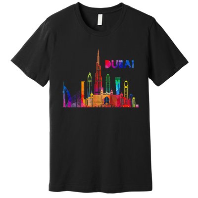 Burj Khalifa Skyscraper Royalty Dubai Uae Premium T-Shirt