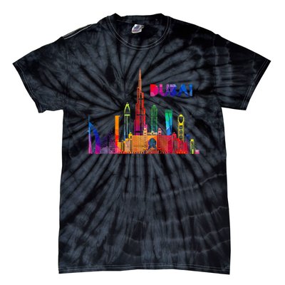 Burj Khalifa Skyscraper Royalty Dubai Uae Tie-Dye T-Shirt